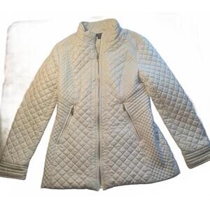 Via Spiga Quilted White Jacket Size Small